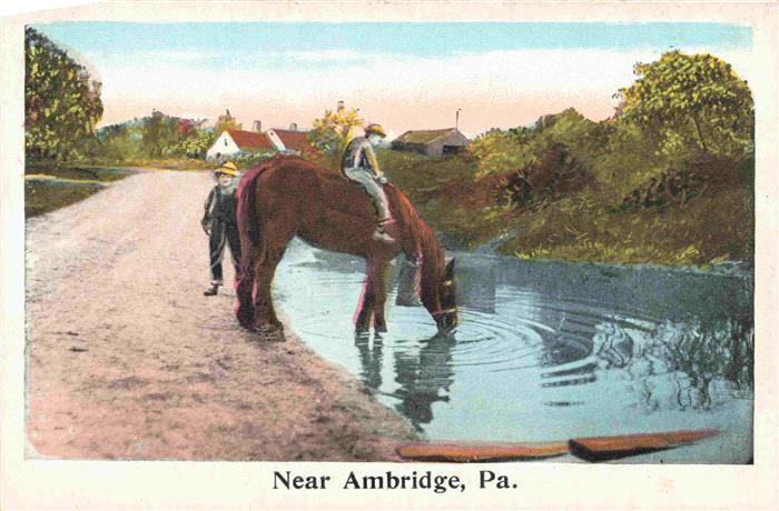 Ambridge Pennsylvania USA Ausritt Kuenstlerkarte