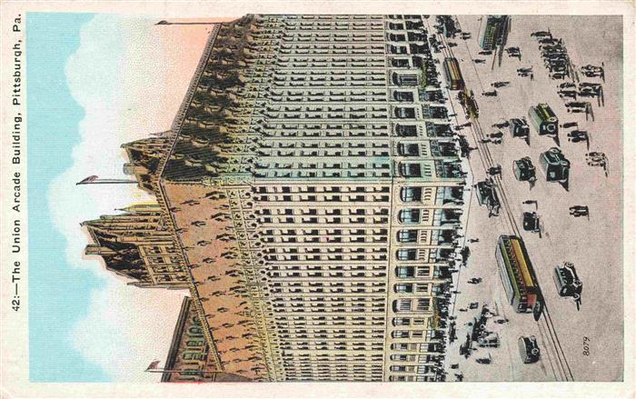 Pittsburgh Pennsylvania USA The Union Arcade Building Illustration