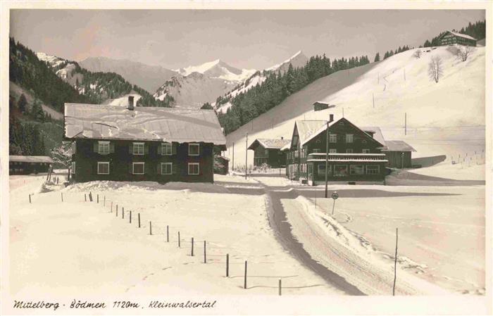 Boedmen Mittelberg Vorarlberg AT Winterpanorama Kleinwalsertal