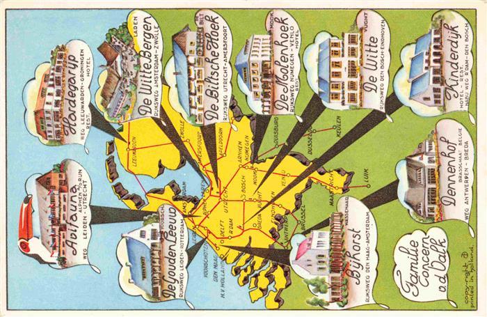 LEEUWAREN Friesland NL und Umgebung Landkarte