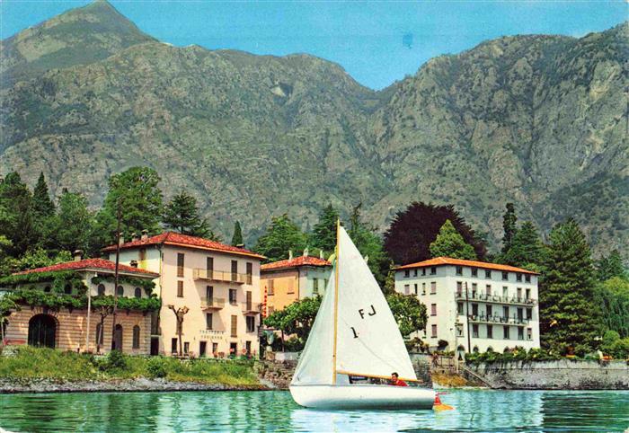 Cadenabbia Griante Lago di Como Lombardia IT Hotel Ristorante Eden Segelboot Ans