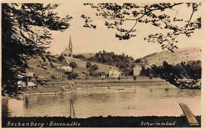 Rechenberg -Bienenmuehle Osterzgebirge Sachsen Schwimmbad Kirche