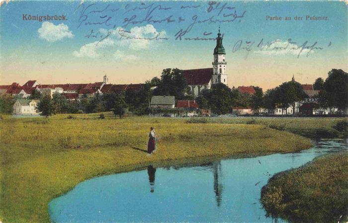 Koenigsbrueck Sachsen Partie an der Pulsnitz Feldpost
