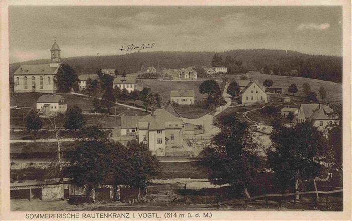 Rautenkranz Vogtland Ortsansicht Kirche