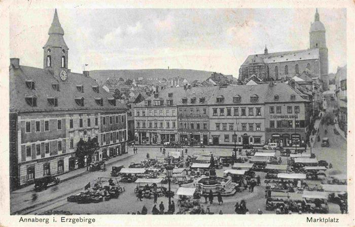 Annaberg -Buchholz Erzgebirge Marktplatz