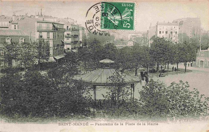 Saint-Mande 94 Val-de-Marne Panorama de la Place de la Mairie