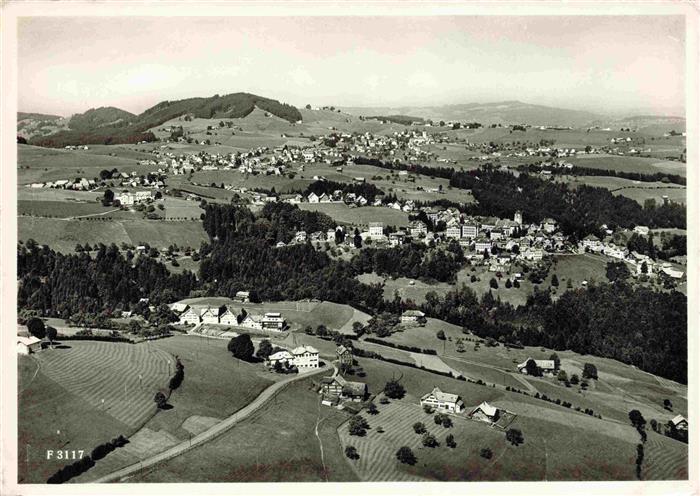 Trogen AR Fliegeraufnahme mit Neuschwendi und Pestalozzi Kinderdorf