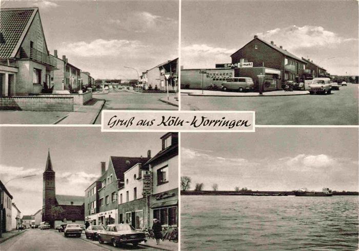 Worringen Koeln Strassenpartien Kirche Spar Markt