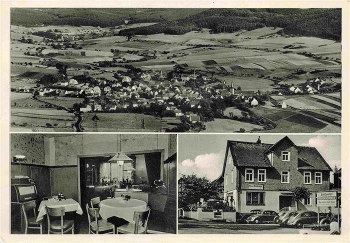 Holzhausen Homberg Fliegeraufnahme Gasthaus Lindenhof Gaststube