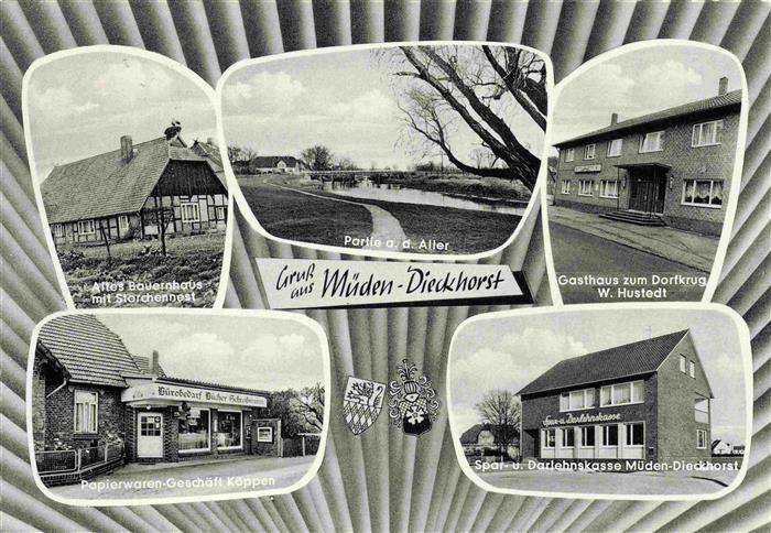 Dieckhorst Mueden Aller Altes Bauernhaus Allerpartie Gasthaus zum Dorfkrug Papie