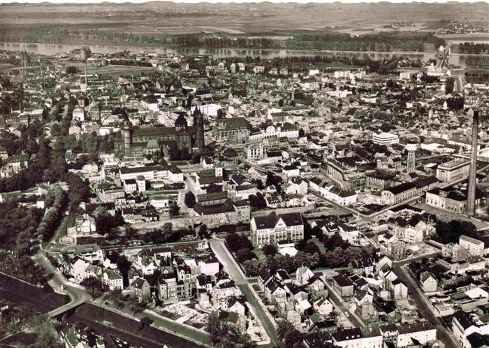 WORMS Rhein Fliegeraufnahme