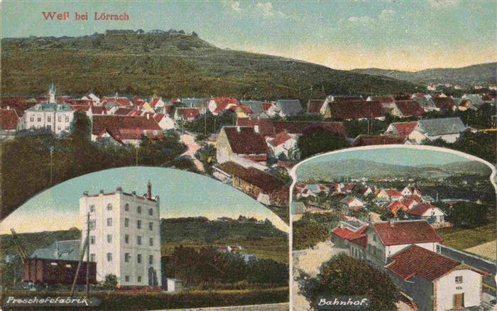 Weil am Rhein Panorama Fabrik Bahnhof