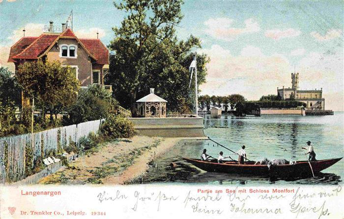 Langenargen Bodensee Partie am See mit Schloss Montfort