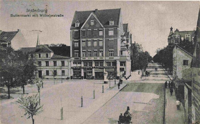 INSTERBURG Tschernjachowsk Kaliningrad RU Buttermarkt mit Wilhelmstrasse Feldpos