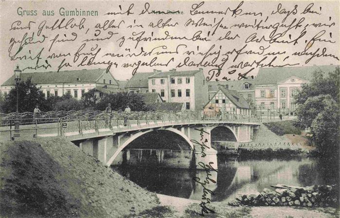 GUMBINNEN Goesev Gussew Oblast Kaliningrad RU Bruecke