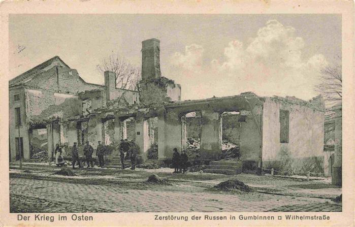 GUMBINNEN Goesev Gussew Oblast Kaliningrad RU Zerstoerung der Russen Wilhelmstra