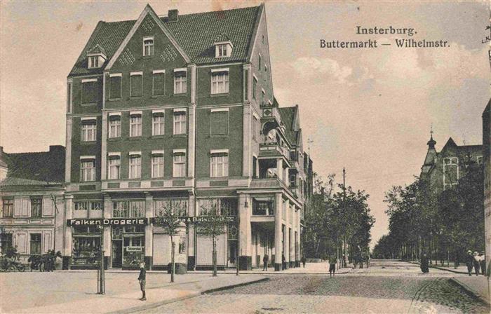INSTERBURG Tschernjachowsk Kaliningrad RU Buttermarkt mit Wilhelmstrasse Feldpos