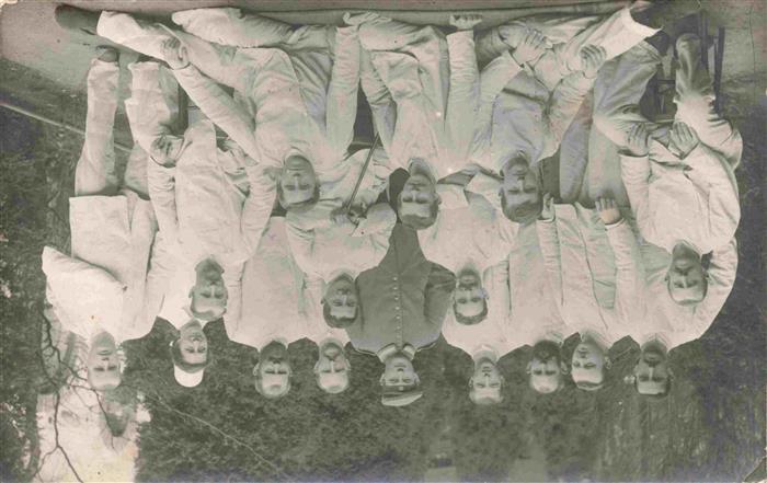 Leichlingen Rheinland Gruppenbild Lazarett Feldpost Lazarettstempel