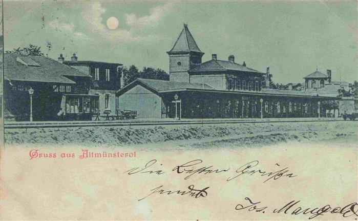 Altmuensterol Montreux-Vieux 68 Alsace Bahnhof im Mondschein