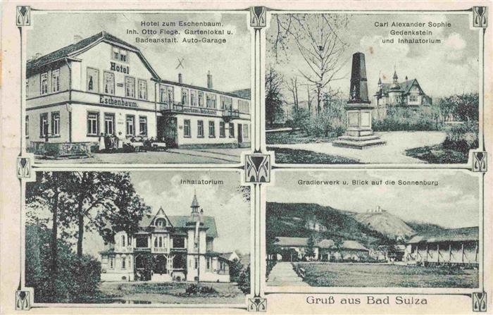 Bad Sulza Thueringen Hotel zum Eschenbaum Carl Alexander Sophie Gedenkstein Inha