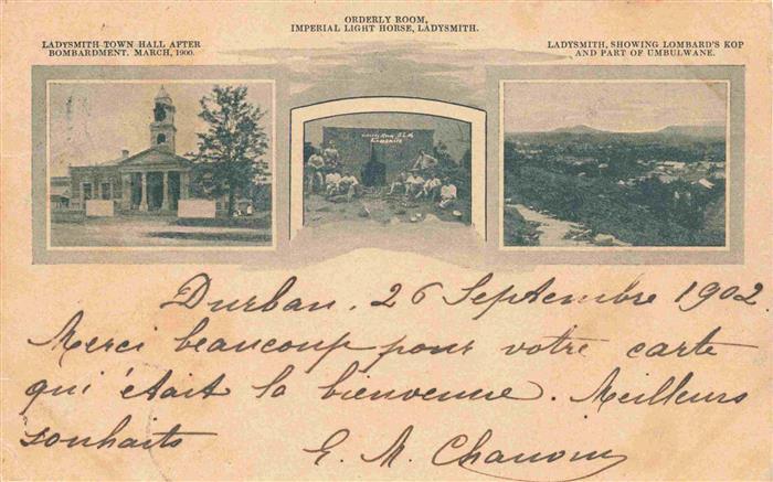 Ladysmith Southafrica Townhall Orderly Room Imperial Light Horse Lombard's Kop a