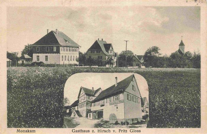 Monakam Bad Liebenzell Gasthaus zum Hirsch Blick zur Kirche