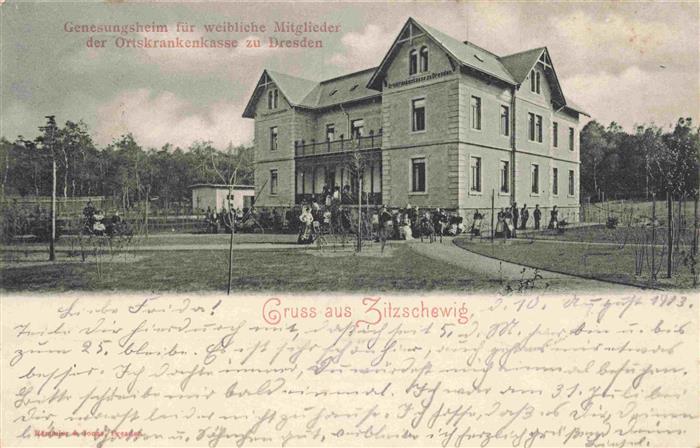 Zitzschewig Radebeul Sachsen Genesungsheim fuer weibliche Mitglieder der Ortskra