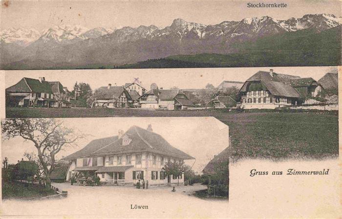 Zimmerwald BE Panorama Stockhornkette Gasthof Loewen