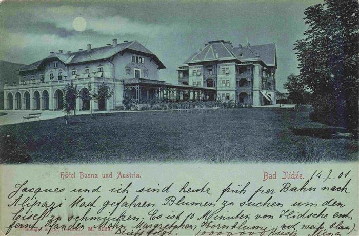 Ilidza Ilijasa Sarajevo Bosnia-Herzegovina Hotel Bosna und Austria im Mondschein