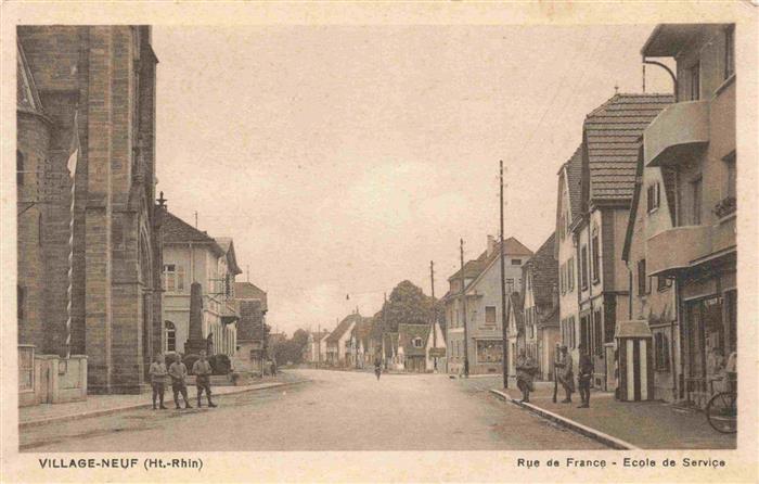 Village-Neuf Neudorf 68 Haut-Rhin Rue de France Ecole de Service