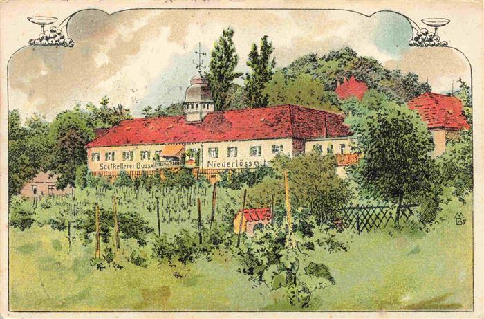 Koetzschenbroda Radebeul Sachsen Sektkellerei Kuenstlerkarte