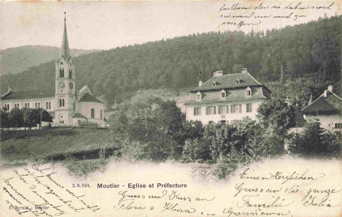 Moutier BE Eglise et Préfecture