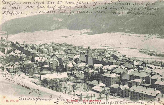 St Imier BE Vue générale en hiver