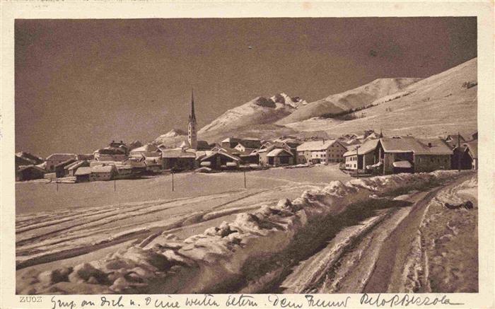 Zuoz GR Panorama Winterlandschaft