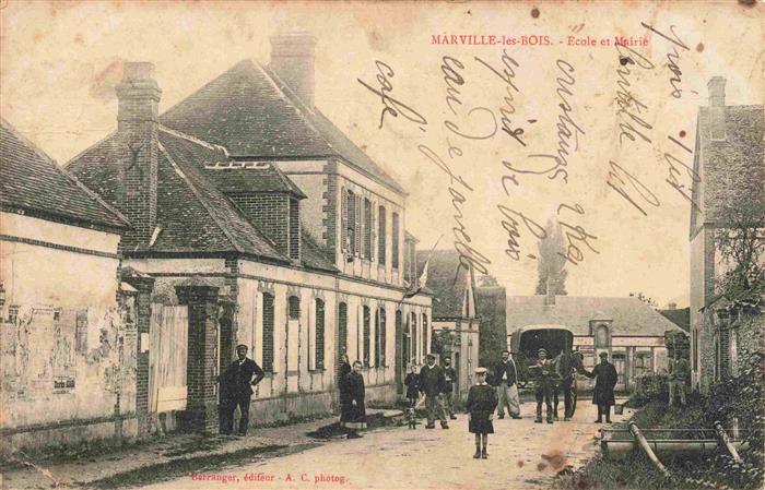 Marville-les-Bois Moutiers-Brule 28 Eure-et-Loir Ecole et Mairie