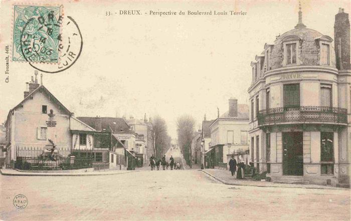 Dreux 28 Eure-et-Loir Perspective du Boulevard Louis Terrier