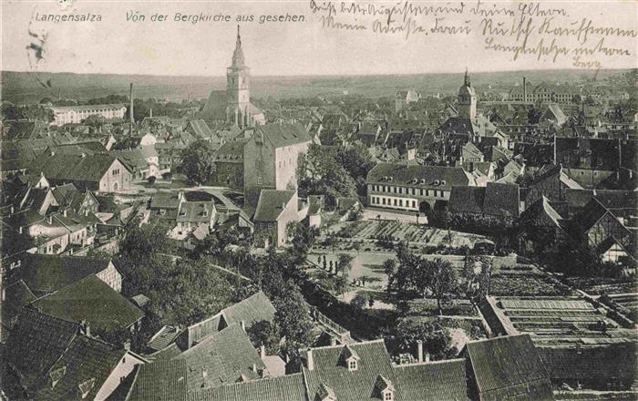 Langensalza Bad Panorama Blick von der Bergkirche