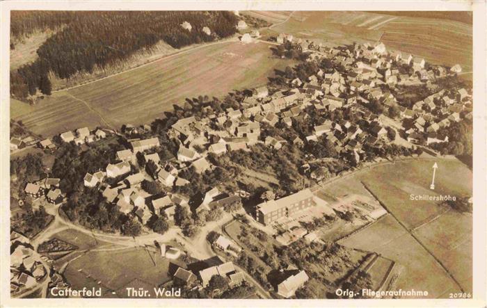 Catterfeld Leinatal Thueringen Schillers Hoehe Original Fliegeraufnahme