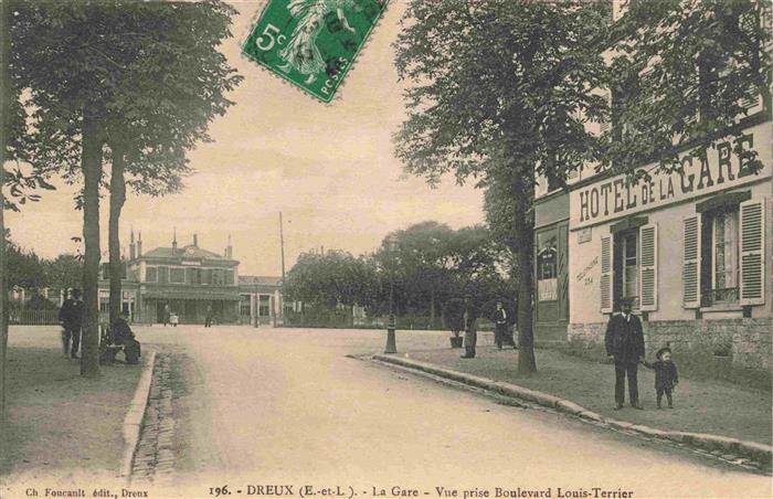 Dreux 28 Eure-et-Loir La Gare vue prise du Boulevard Louis Terrier