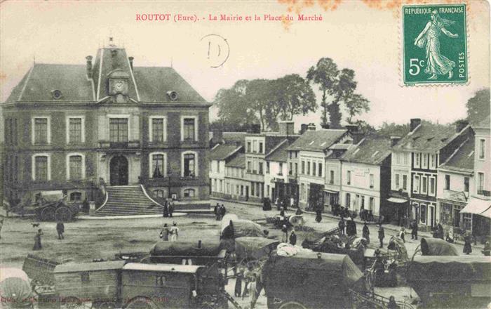 Routot 27 Eure La Mairie et la Place du Marché