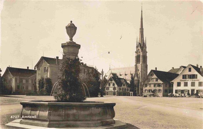 Amriswil Amrisweil TG Brunnen Platz Gasthof Kirche