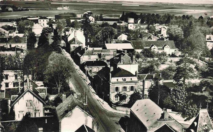Voves 28 Eure-et-Loir Rue de la Gare vue aérienne