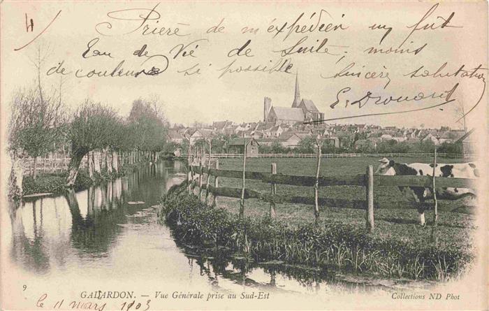 Gallardon 28 Eure-et-Loir Vue générale prise du sud-est