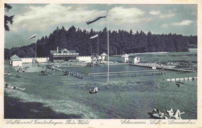 Finsterbergen Bad Schwimm- Luft- und Sonnenbad Kupfertiefdruck