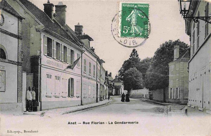 Anet 28 Eure-et-Loir Rue Florian La Gendarmerie