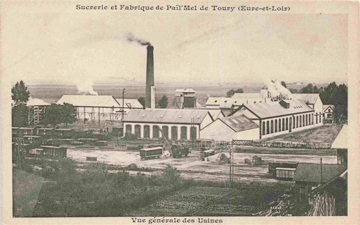 Toury 28 Eure-et-Loir Sucrerie et Fabrique de Pail Mel vue générale des usines