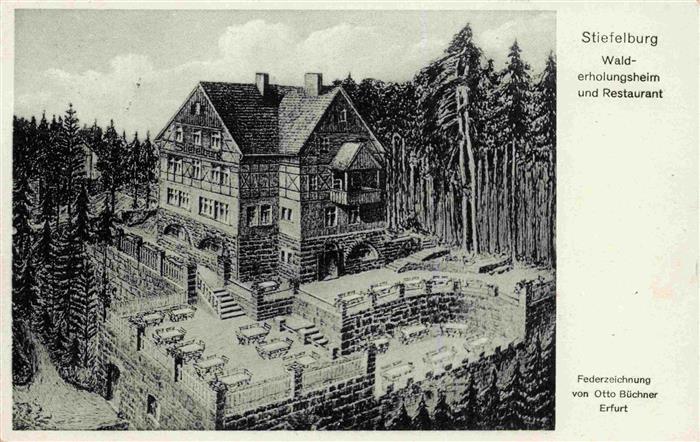 Stiefelburg Nauendorf Kranichfeld Thueringen Walderholungsheim und Restaurant Fe