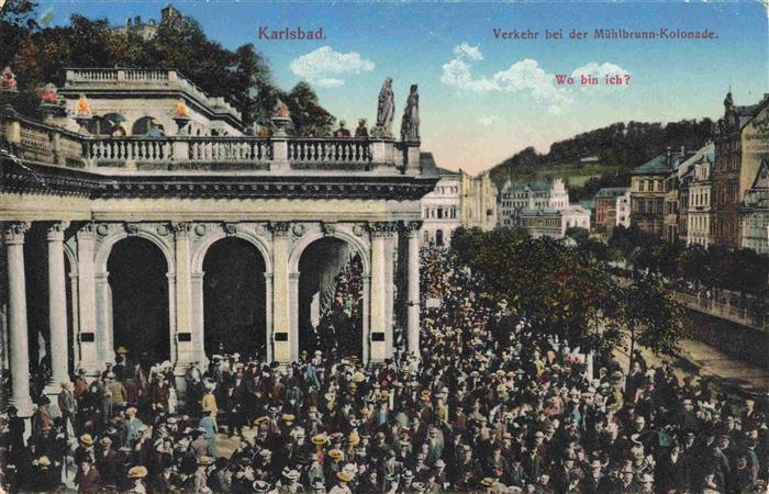 Karlsbad Eger KARLOVY VARY CZ Verkehr bei der Muehlbrunn Kolonnade