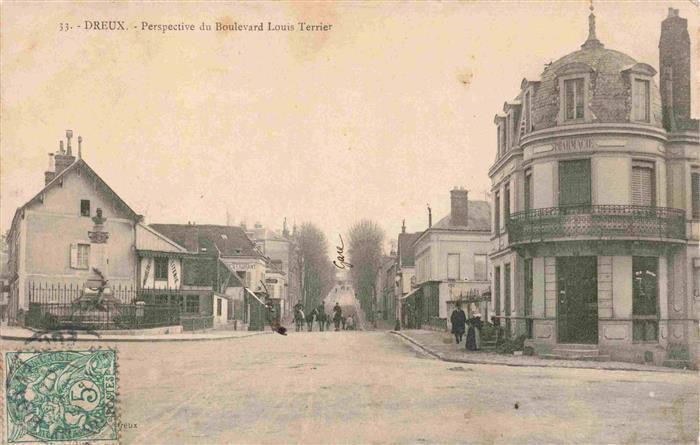 Dreux 28 Eure-et-Loir Perspective du Boulevard Louis Terriet