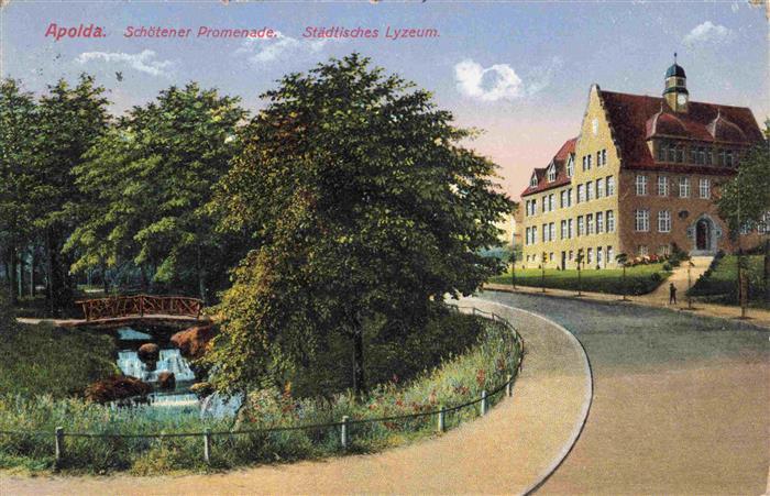 Apolda Schoetener Promenade Staedt Lyzeum